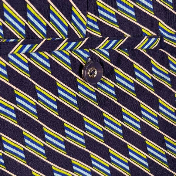 EPNY Golf Tricolor Dash Diagonal Shorts Inky Blue Multi Fitted Stretch Size M - Picture 12 of 12